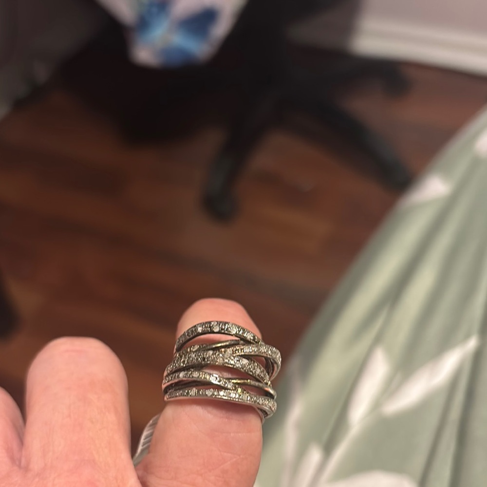 Elegant Silver Multi-Band Ring